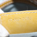 Christian Dior Canage Hand Bag Enamel Yellow Silver Auth 143263-12