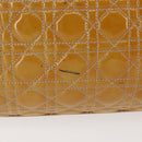 Christian Dior Canage Hand Bag Enamel Yellow Silver Auth 143263-3