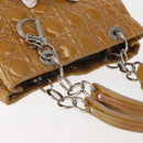 Christian Dior Canage Hand Bag Enamel Yellow Silver Auth 143263-7