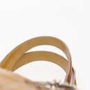 Christian Dior Canage Hand Bag Enamel Yellow Silver Auth 143263-14