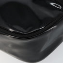 Salvatore Ferragamo Vala Shoulder Bag Enamel Black Gold Auth 143264-14