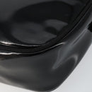 Salvatore Ferragamo Vala Shoulder Bag Enamel Black Gold Auth 143264-16