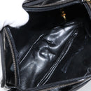 Salvatore Ferragamo Vala Shoulder Bag Enamel Black Gold Auth 143264-10