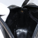 Salvatore Ferragamo Vala Shoulder Bag Enamel Black Gold Auth 143264-20