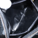 Salvatore Ferragamo Vala Shoulder Bag Enamel Black Gold Auth 143264-11