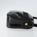 Salvatore Ferragamo Vala Shoulder Bag Enamel Black Gold Auth 143264-3