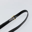 Salvatore Ferragamo Vala Shoulder Bag Enamel Black Gold Auth 143264-8