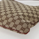 GUCCI GG Canvas Shoulder Bag Beige Silver 113013 Auth 143267-9
