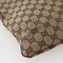 GUCCI GG Canvas Shoulder Bag Beige Silver 113013 Auth 143267-16