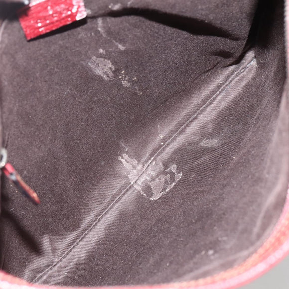 GUCCI GG Canvas Shoulder Bag Beige Silver 113013 Auth 143267