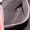 GUCCI GG Canvas Shoulder Bag Beige Silver 113013 Auth 143267-11