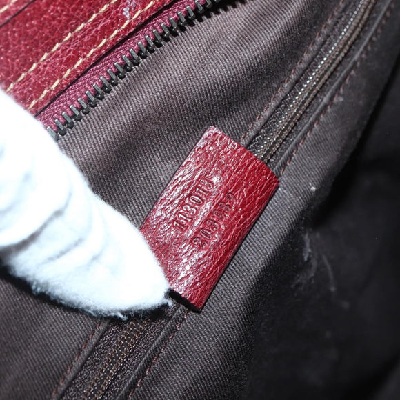 GUCCI GG Canvas Shoulder Bag Beige Silver 113013 Auth 143267