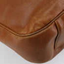 GUCCI Bamboo Hand Bag Leather 2way Beige Silver 001 1577 Auth 143268-15