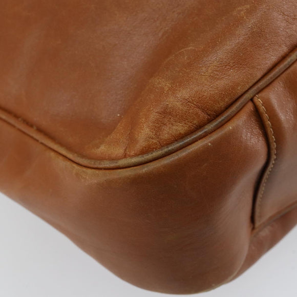 GUCCI Bamboo Hand Bag Leather 2way Beige Silver 001 1577 Auth 143268