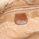 GUCCI Bamboo Hand Bag Leather 2way Beige Silver 001 1577 Auth 143268-16