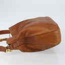 GUCCI Bamboo Hand Bag Leather 2way Beige Silver 001 1577 Auth 143268-5