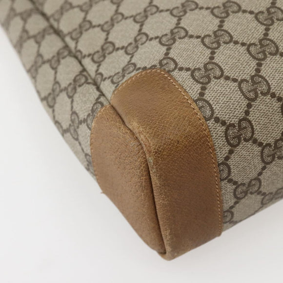 GUCCI GG Supreme Tote Bag PVC Beige Gold 002 37 0035 Auth 143269