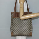 GUCCI GG Supreme Tote Bag PVC Beige Gold 002 37 0035 Auth 143269-23