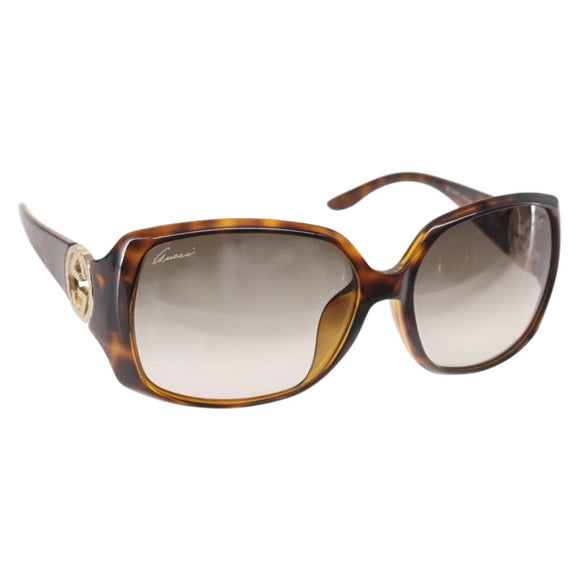GUCCI Sunglasses Plastic Brown Auth 143270