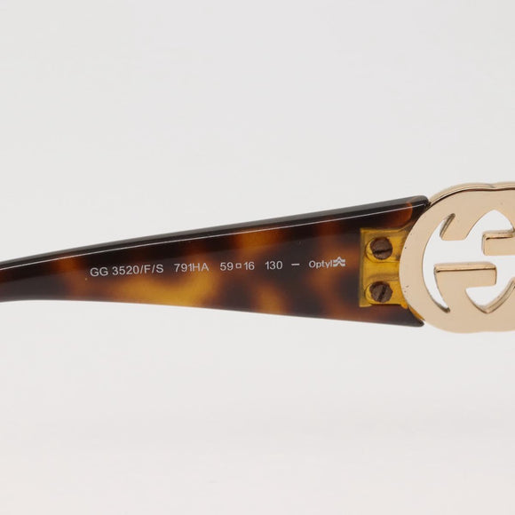 GUCCI Sunglasses Plastic Brown Auth 143270