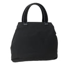 PRADA Hand Bag Nylon Black Silver Auth 143271-1