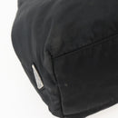 PRADA Hand Bag Nylon Black Silver Auth 143271-14