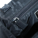 PRADA Hand Bag Nylon Black Silver Auth 143271-19