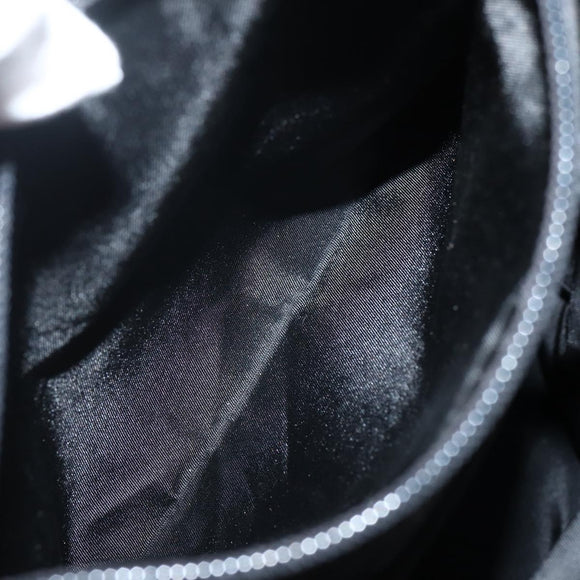 PRADA Hand Bag Nylon Black Silver Auth 143271