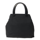 PRADA Hand Bag Nylon Black Silver Auth 143271-2