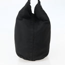 PRADA Hand Bag Nylon Black Silver Auth 143271-4