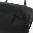 PRADA Tote Bag Nylon Black Silver Auth 143273-15