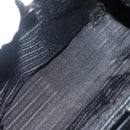 PRADA Tote Bag Nylon Black Silver Auth 143273-10