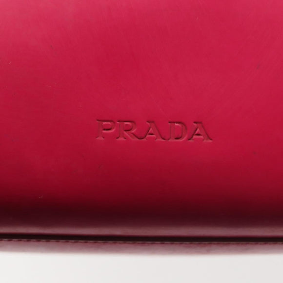 PRADA Shoulder Bag Leather Pink Clear Auth 143274