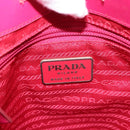 PRADA Shoulder Bag Leather Pink Clear Auth 143274-10