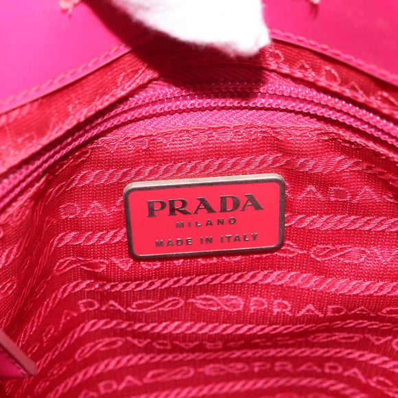 PRADA Shoulder Bag Leather Pink Clear Auth 143274