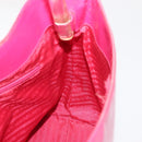 PRADA Shoulder Bag Leather Pink Clear Auth 143274-18