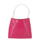 PRADA Shoulder Bag Leather Pink Clear Auth 143274-13