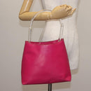 PRADA Shoulder Bag Leather Pink Clear Auth 143274-21