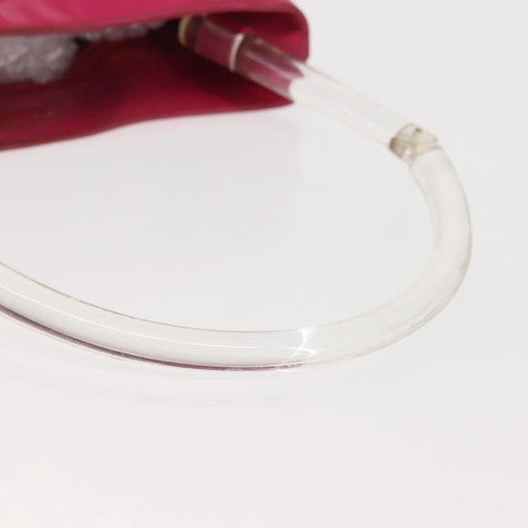 PRADA Shoulder Bag Leather Pink Clear Auth 143274