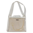 GUCCI Tote Bag Vinyl Clear Silver 001 2122 1773 Auth 143275-1