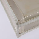 GUCCI Tote Bag Vinyl Clear Silver 001 2122 1773 Auth 143275-12