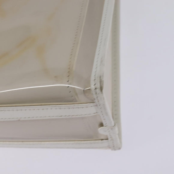 GUCCI Tote Bag Vinyl Clear Silver 001 2122 1773 Auth 143275