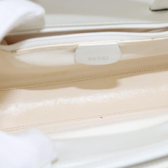 GUCCI Tote Bag Vinyl Clear Silver 001 2122 1773 Auth 143275