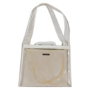 GUCCI Tote Bag Vinyl Clear Silver 001 2122 1773 Auth 143275-2