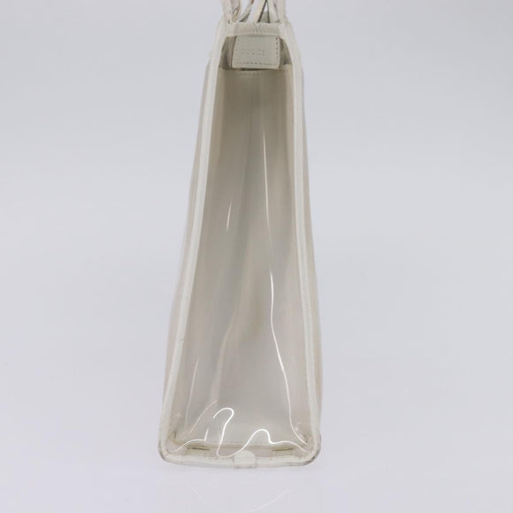 GUCCI Tote Bag Vinyl Clear Silver 001 2122 1773 Auth 143275
