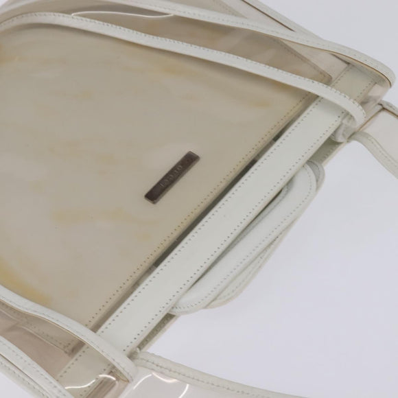 GUCCI Tote Bag Vinyl Clear Silver 001 2122 1773 Auth 143275