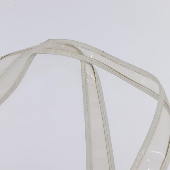 GUCCI Tote Bag Vinyl Clear Silver 001 2122 1773 Auth 143275