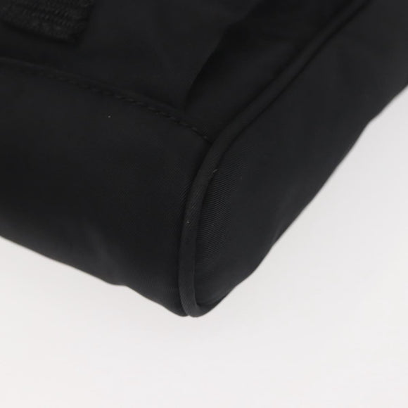 PRADA Shoulder Bag Nylon Black Silver Auth 143276