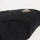 PRADA Shoulder Bag Nylon Black Silver Auth 143276-16