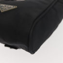 PRADA Shoulder Bag Nylon Black Silver Auth 143276-17